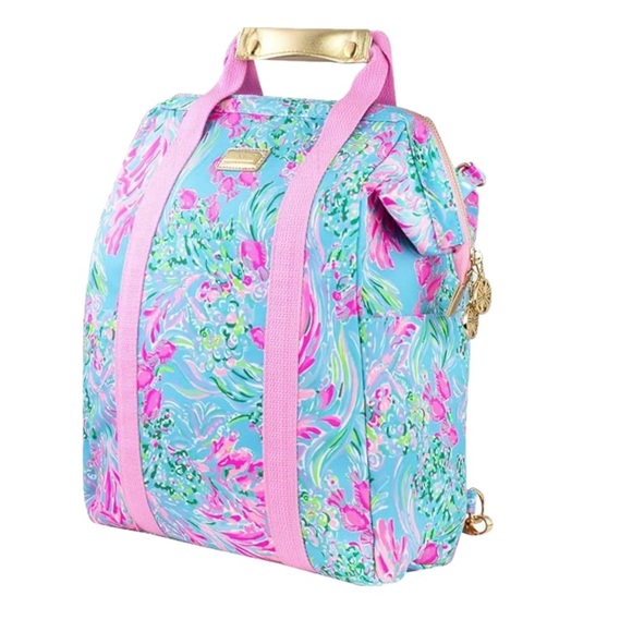 Lilly Pulitzer, Insulated Backpack Cooler “in best fishes” - Picture 1 of 8